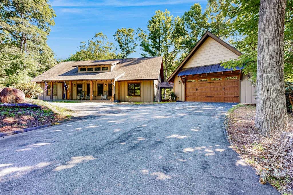 Custom Creekside Escape | Entertainers Deck & Wooded Views, Kids Play Zone
