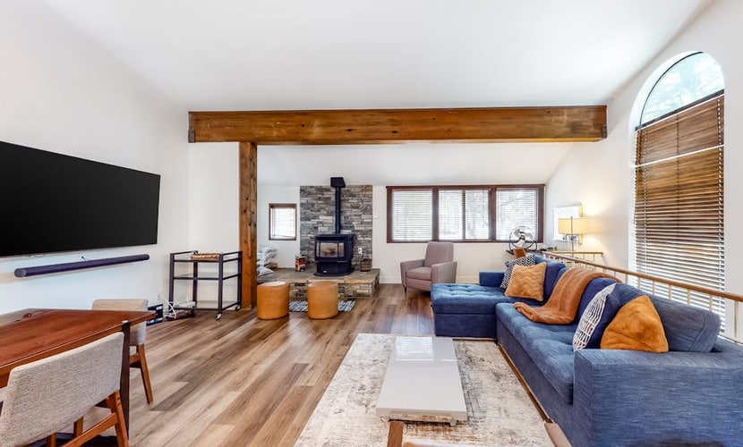 Walk to Village & Gondola Corner Condo w/ Fireplace, WiFi & Shared Hot Tub