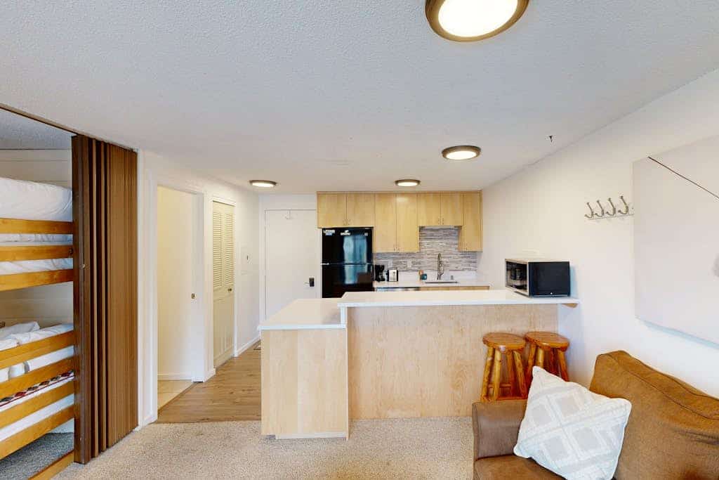 Dog-friendly mountain condo with fireplace & on-site sauna - walk to ski slopes