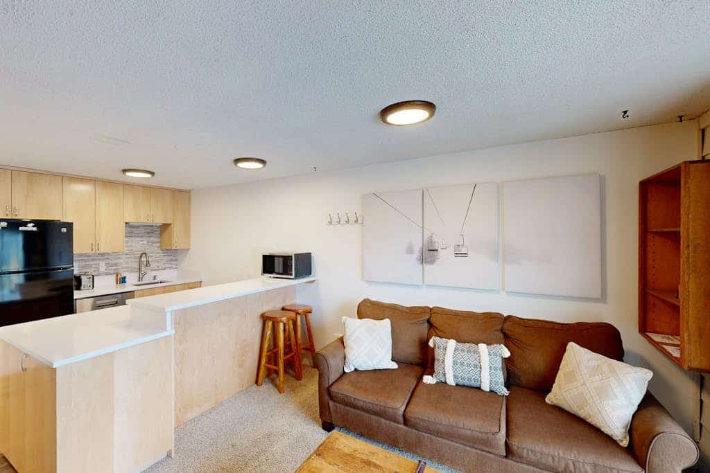 Dog-friendly mountain condo with fireplace & on-site sauna - walk to ski slopes