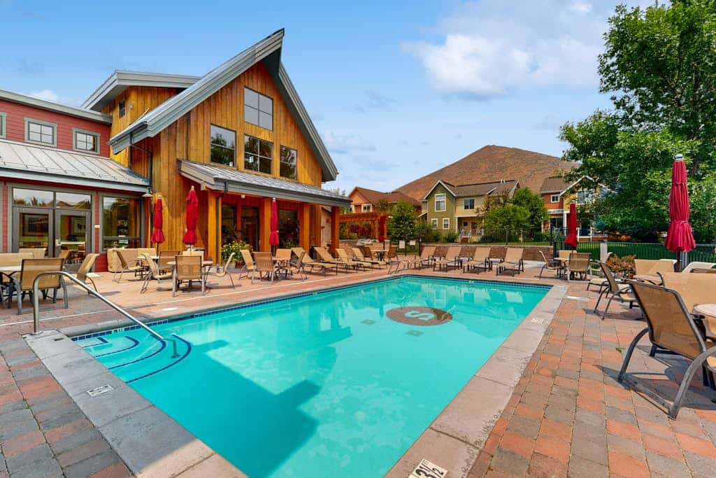A charming, comfy townhome with patio views, cozy fireplace and more