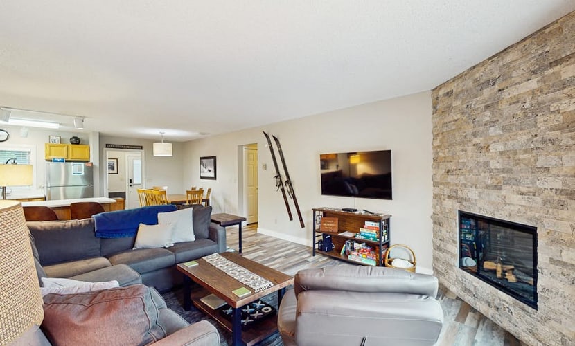 Big Horn 3 ski-in/ski-out condo steps from the Black Bear Poma, with garage