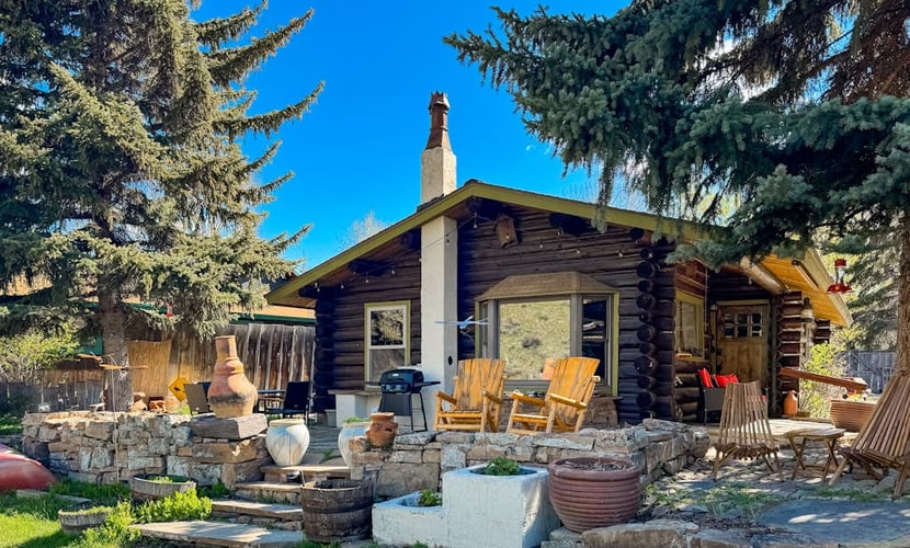 Dog-friendly waterfront cabin on Flat Creek with wood stove, creek view, firepit