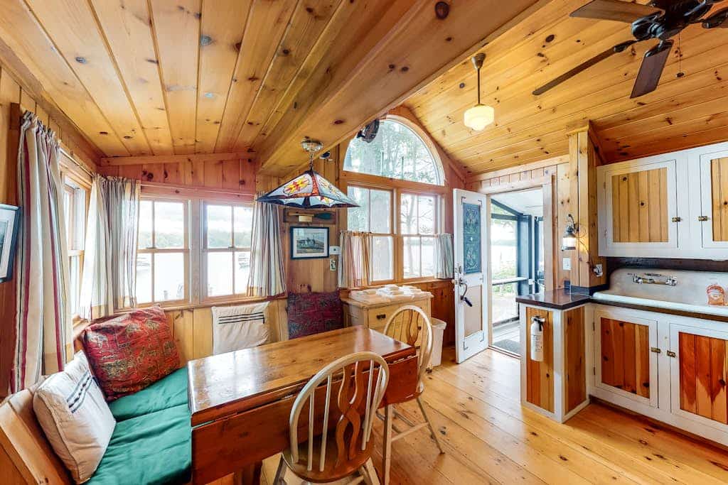 Lakefront cabin with shared firepit & access to Sebago Lake