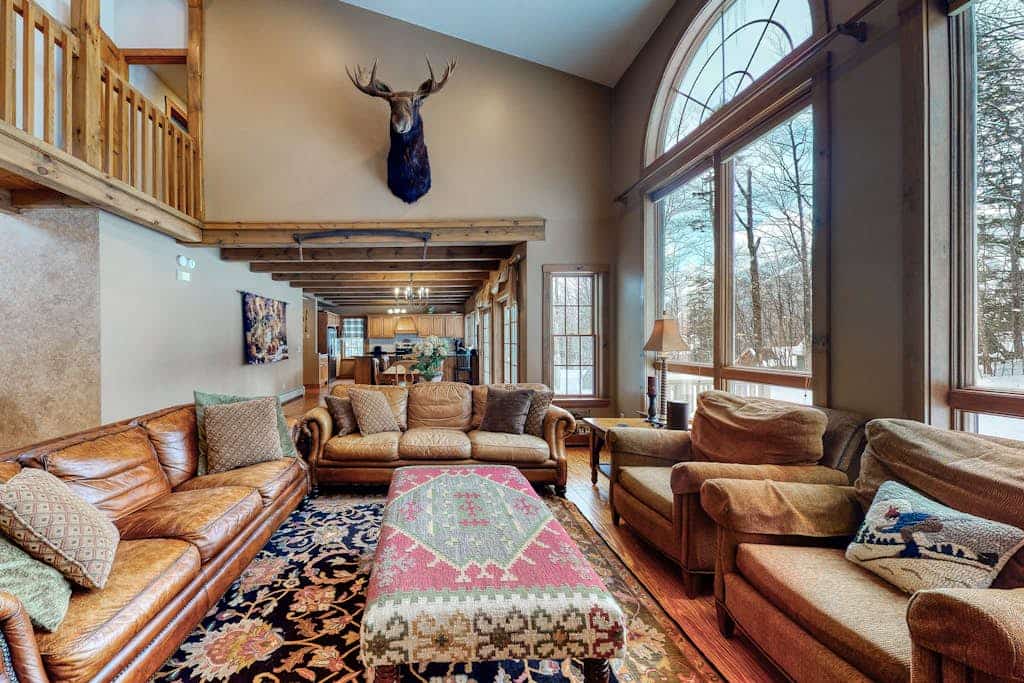 Expansive Retreat Near the Slopes with Media Room, Two Kitchens, Stone Fireplace