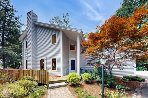 Waterfront, dog-friendly home on 12+ acres with dock, hot tub & sunset views
