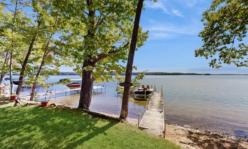Peaceful Maine hideaway with lake views, pool table, dock access, and Wi-Fi
