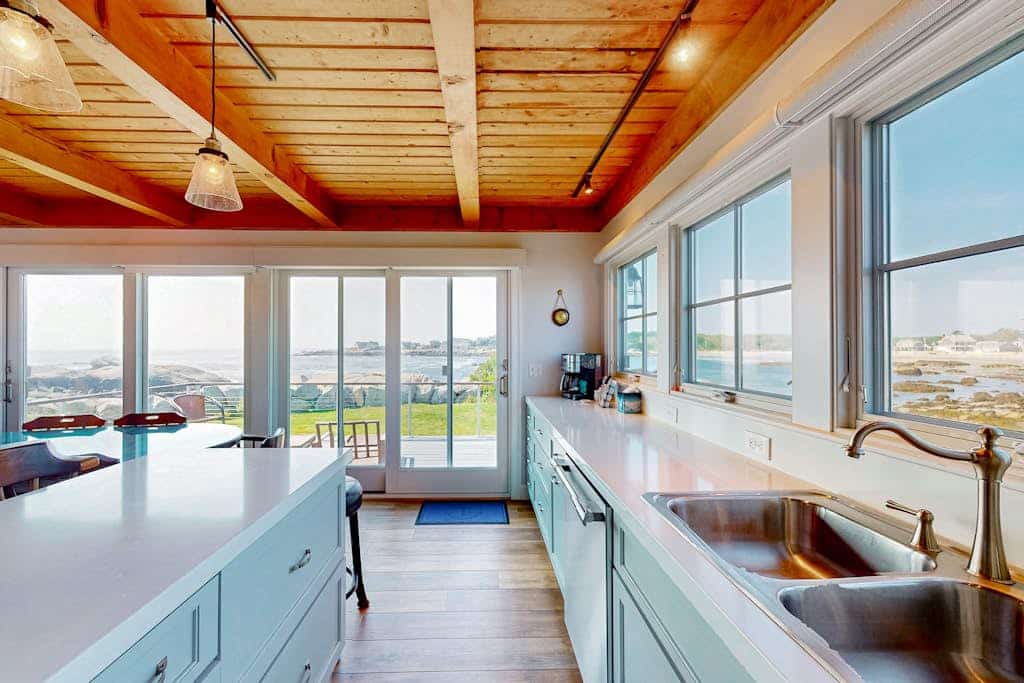 Oceanfront home with stunning views of the cove & sunset, steps to the beach