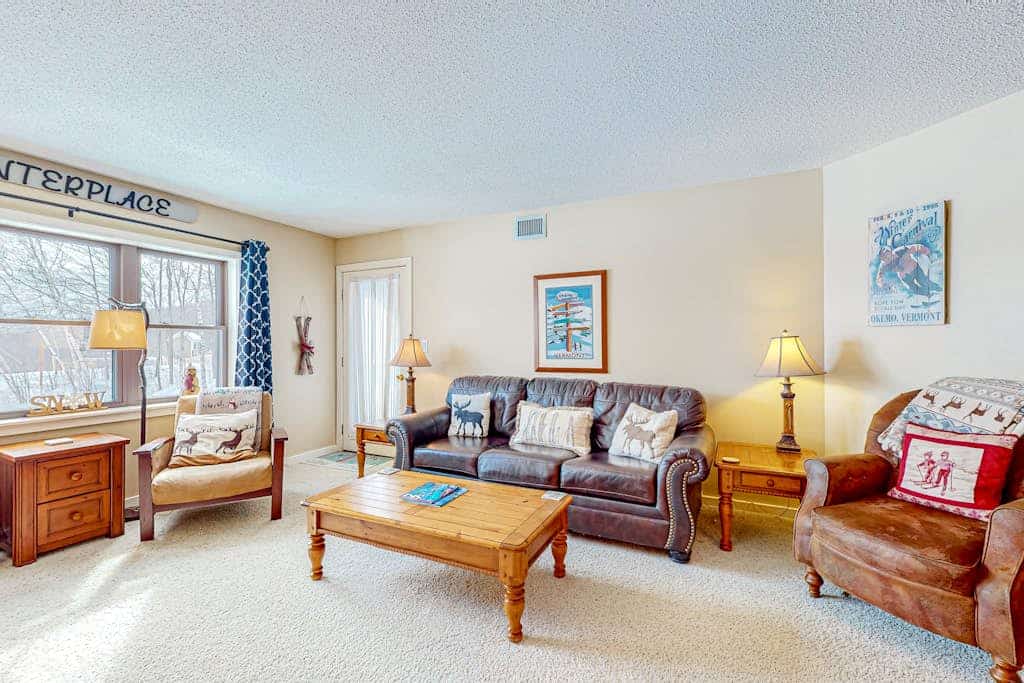 Ski-in/out condo with mountain views, fireplace, pool, & hot tub