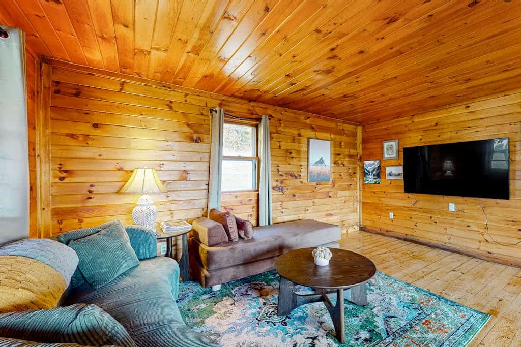 Cozy house w/ mountain views, large yard, firepit, wifi, jetted tub, TV, EV