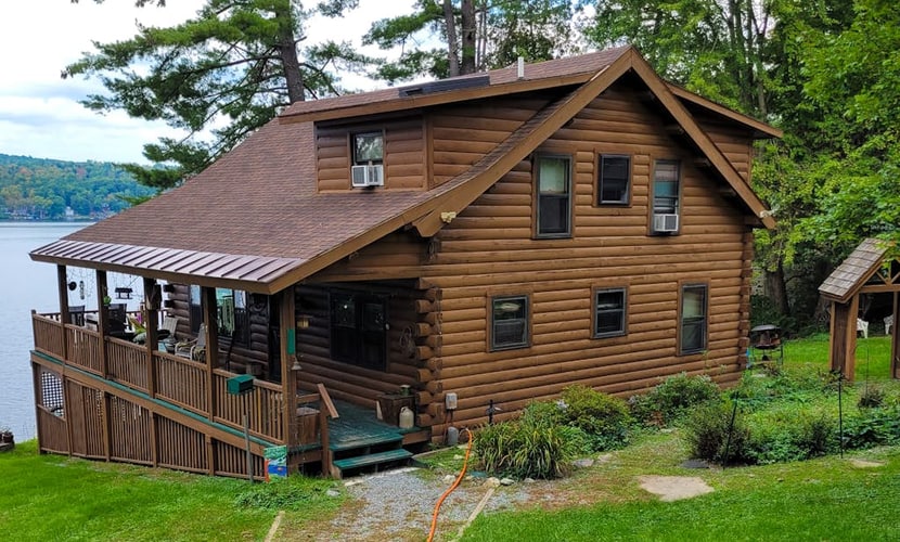 Incredible lakefront retreat with dock, generous deck, firepit, & amazing views