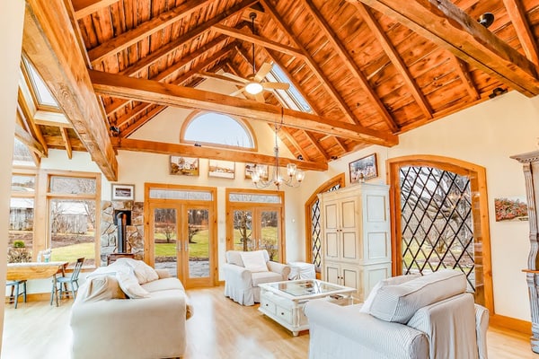 Beautiful, rustic home w/ on-site playground, deck, patio, grill, and fireplace