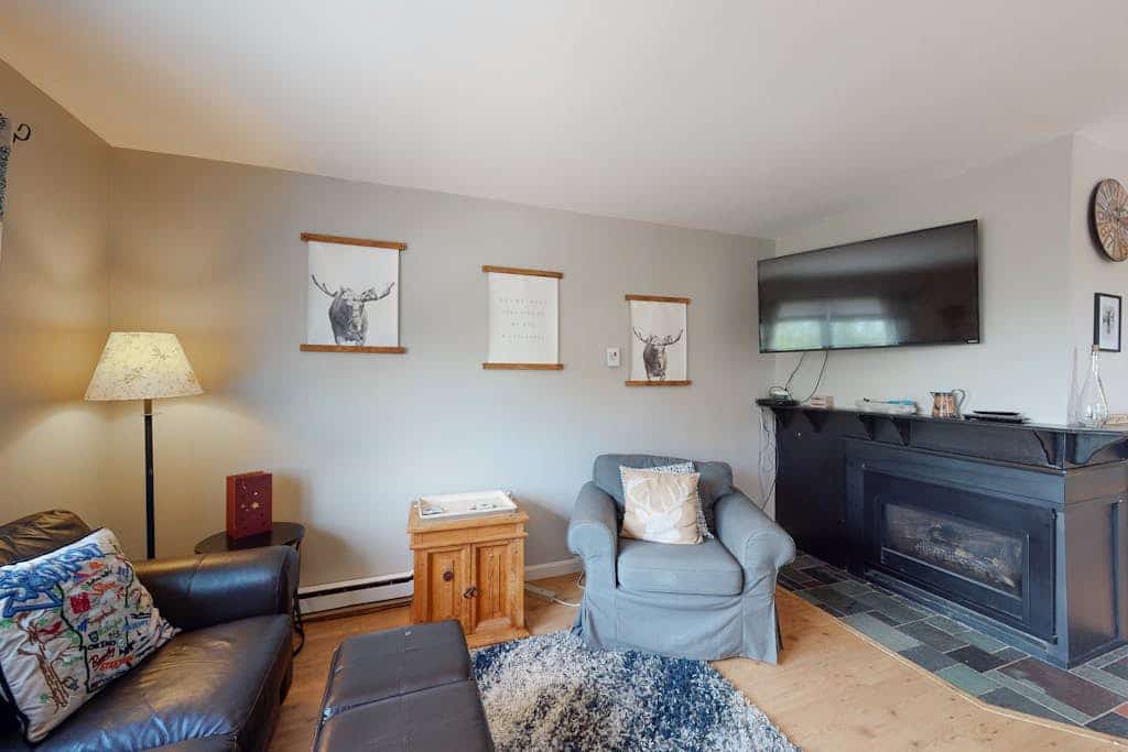 Family-Friendly, Mountain-View Condo with Deck, WiFi, and Fireplace