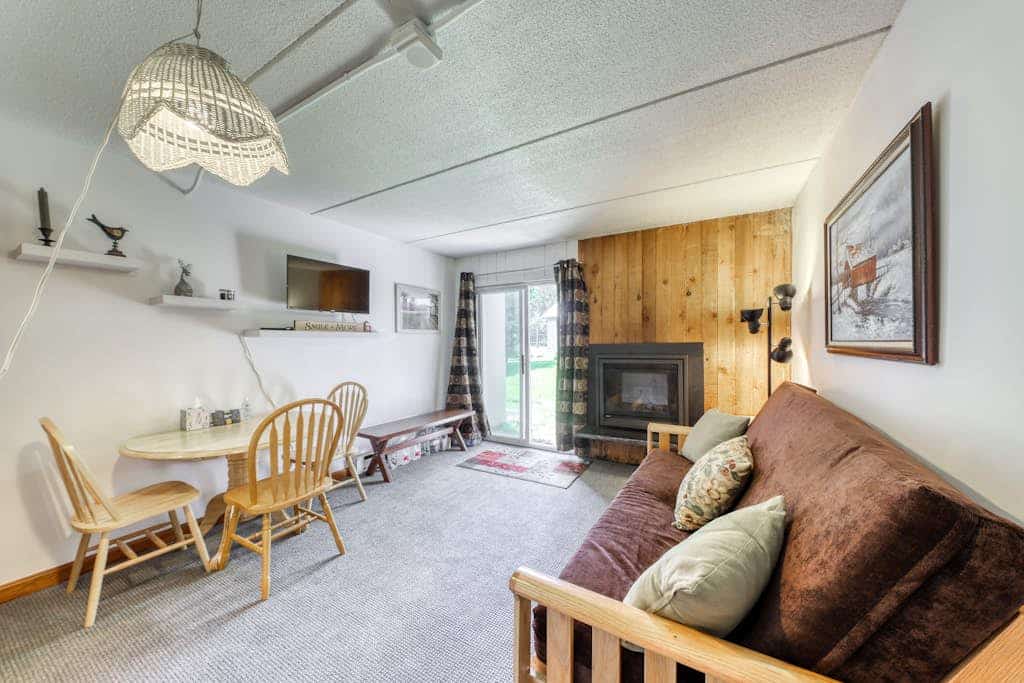 Ski-in/out condo with pool, hot tub, game room, mountain view, & fireplace