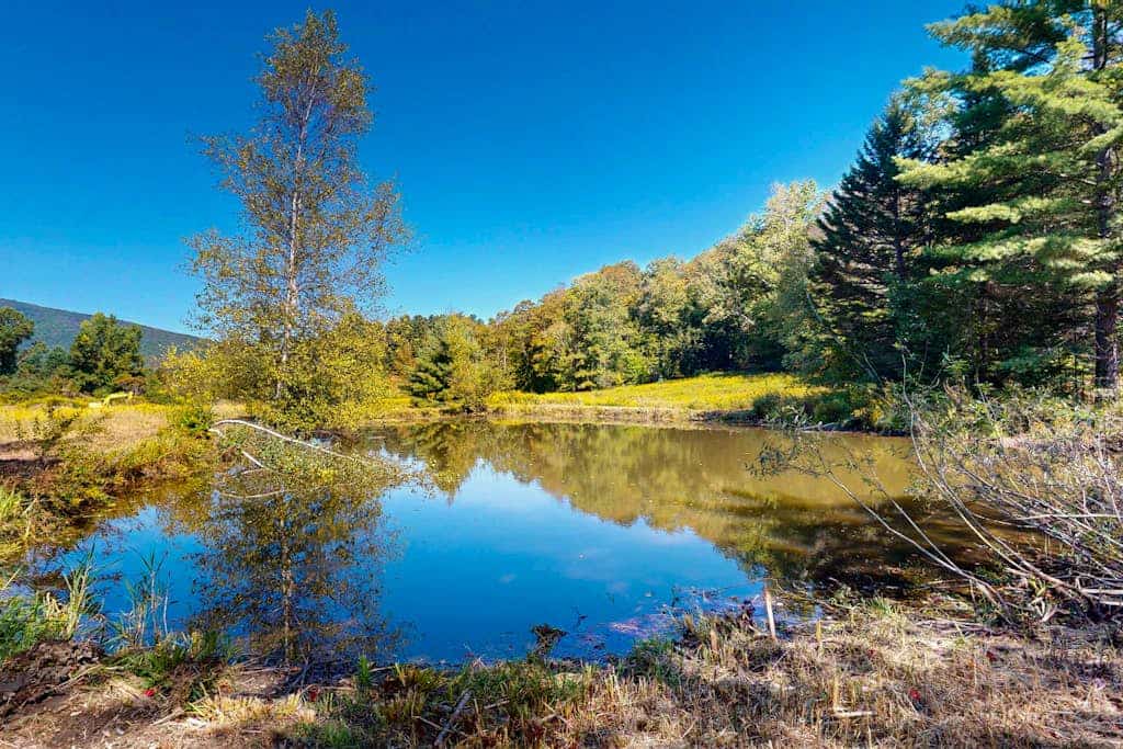 Private house w/ seasonal mountain & meadow views, pond, balcony, porch, jacuzzi
