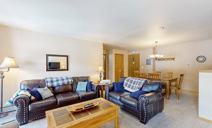 Cozy condo with mountain views & fireplace - close to skiing