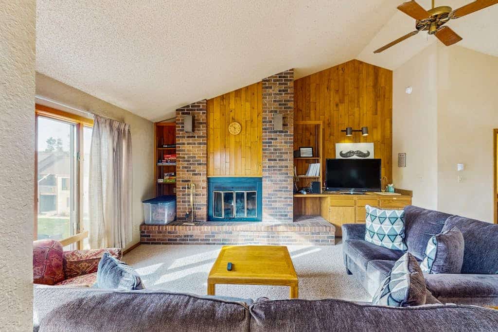 Cozy dog-friendly condo with fireplace, balcony and WiFi