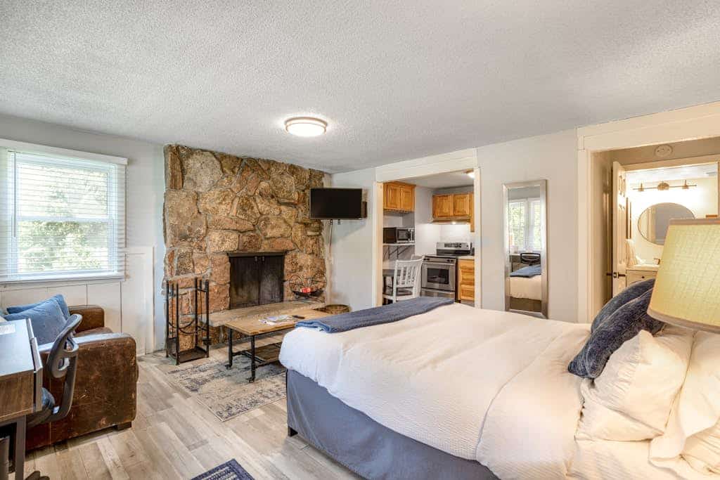 Studio with updated interior, fireplace & W/D - Vail Village bus access