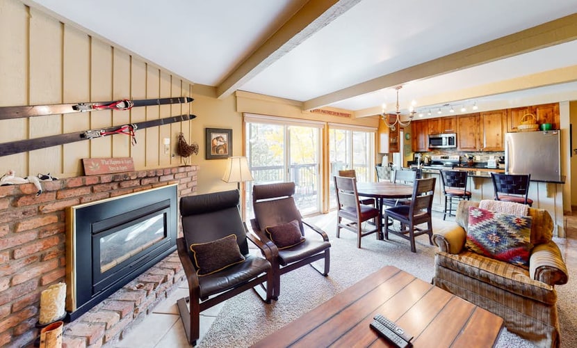 Inviting Snowmass condo short walk from activities with balcony