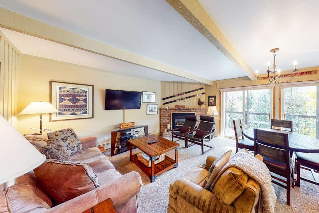 Inviting Snowmass condo short walk from activities with balcony