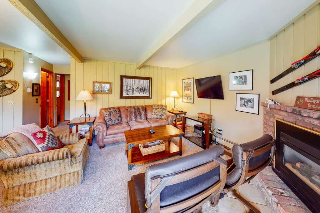 Inviting Snowmass condo short walk from activities with balcony