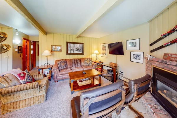 Inviting Snowmass condo short walk from activities with balcony