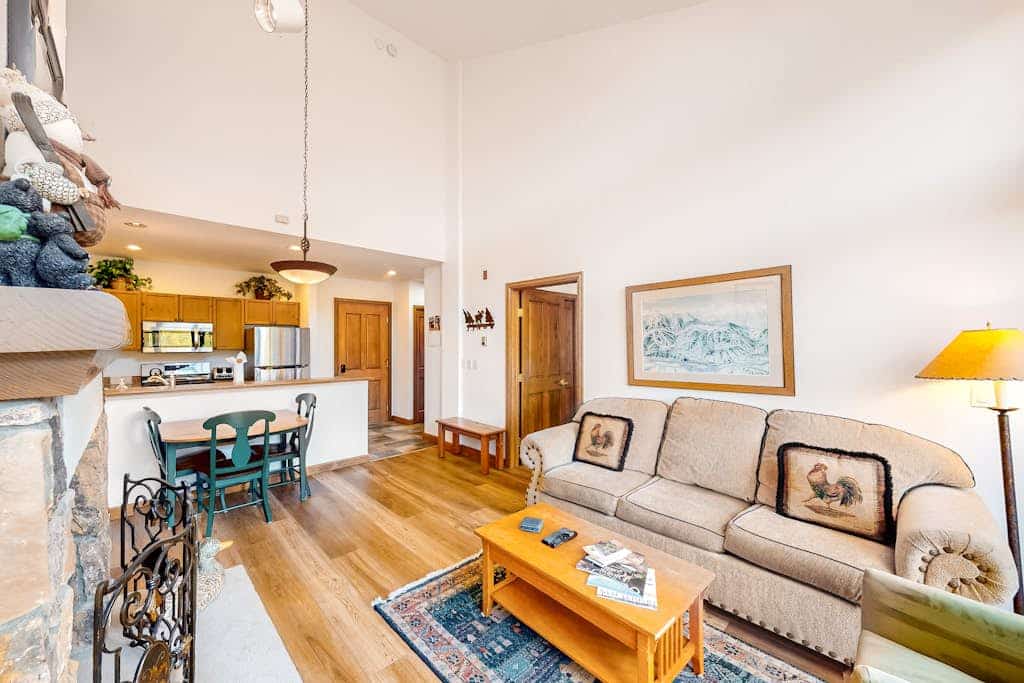 Beautiful condo with gas fireplace, WiFi, private washer/dryer, & mountain view