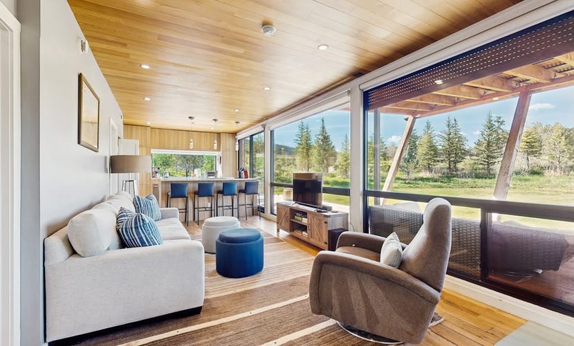 Secluded unique home in prime location with deck, woodstove, & mountain view