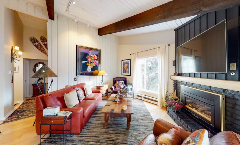 Lovely home near skiing with fireplace, balcony, & chic decor