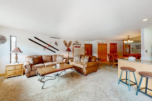 Dog-friendly ski condo with hot tubs, grills, & gym