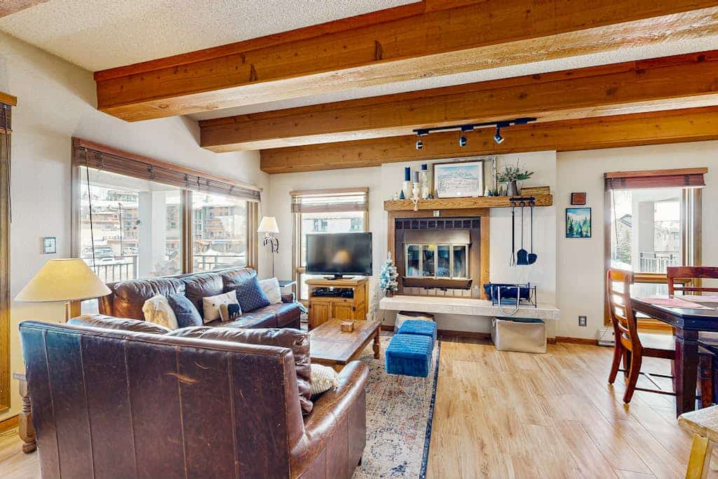 Cozy Condo with Stunning Mountain Views, Hot Tub, and Fireplace