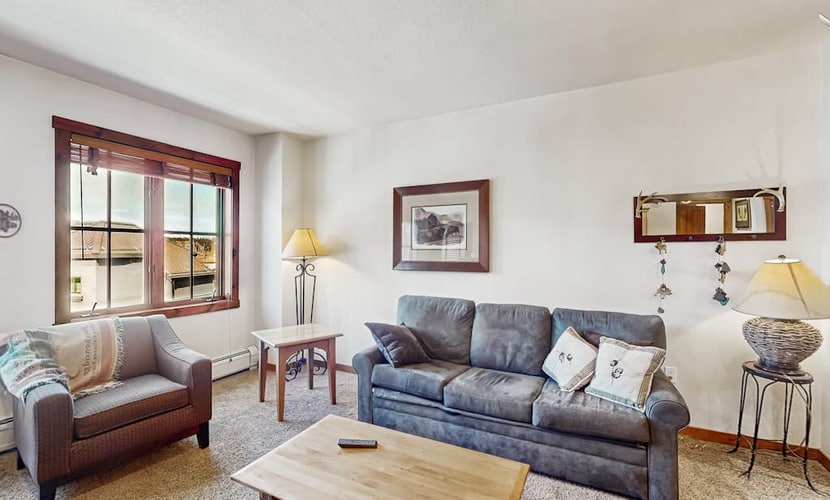 Main Street Station #1403 fourth-floor condo with town-view balcony
