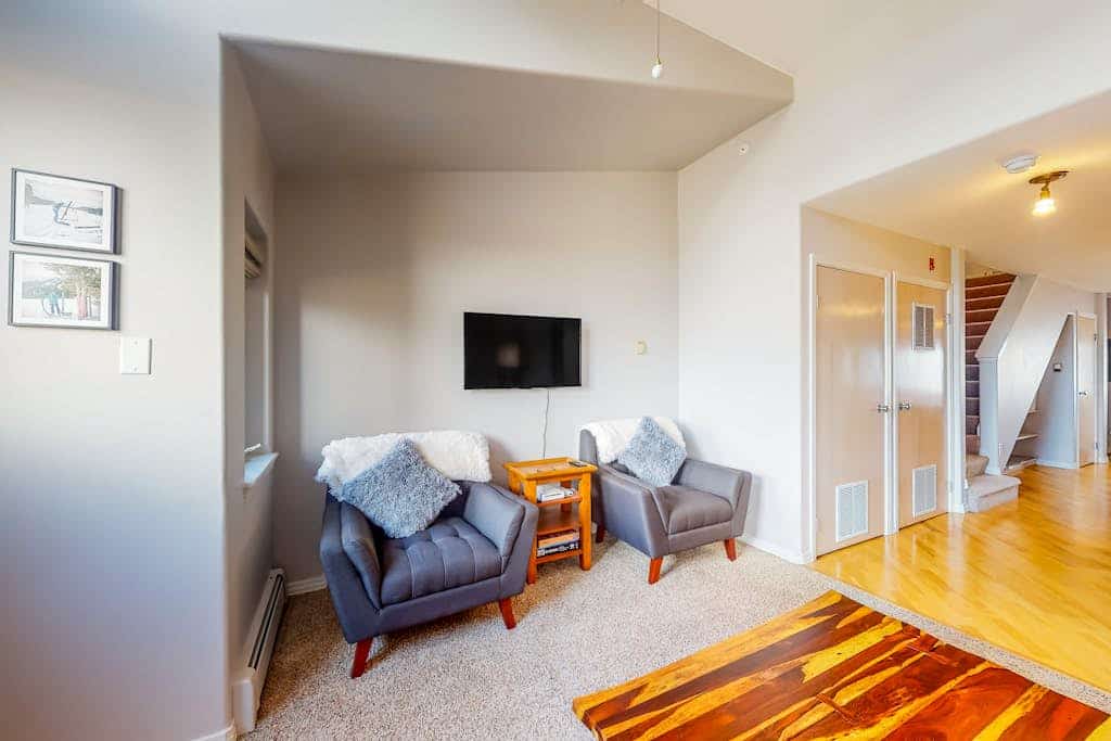 Sunny, Second-Story Condo with a Mountain View, Gas Fireplace, & Free WiFi