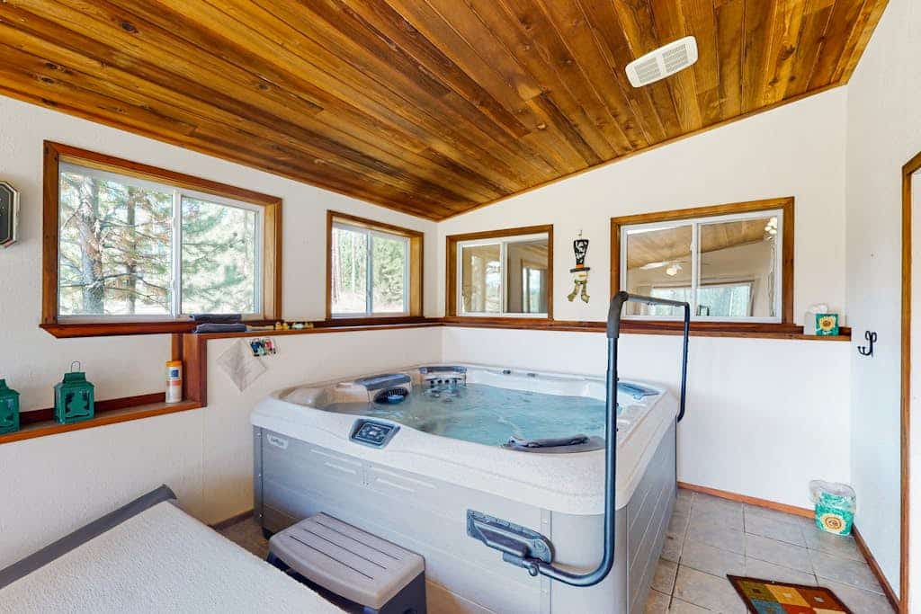 Conveniently located home with hot tub and amazing views