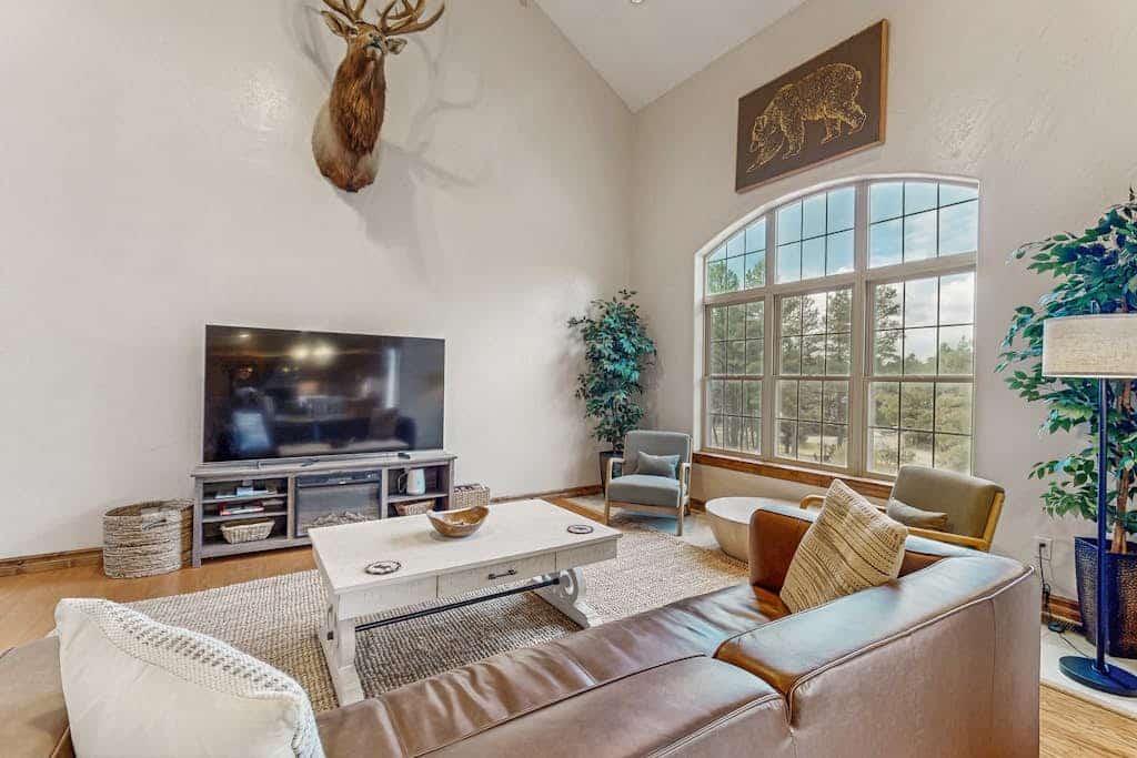 Comfortable home with large deck, fully stocked kitchen, wifi & great location