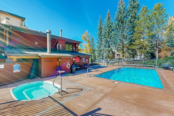Beautiful & plush condo across the street from the gondola with pool & hot tub