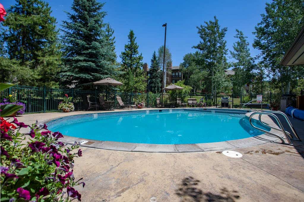 Modern family getaway w/ a pool, pool spa, garage parking - walk to the gondola