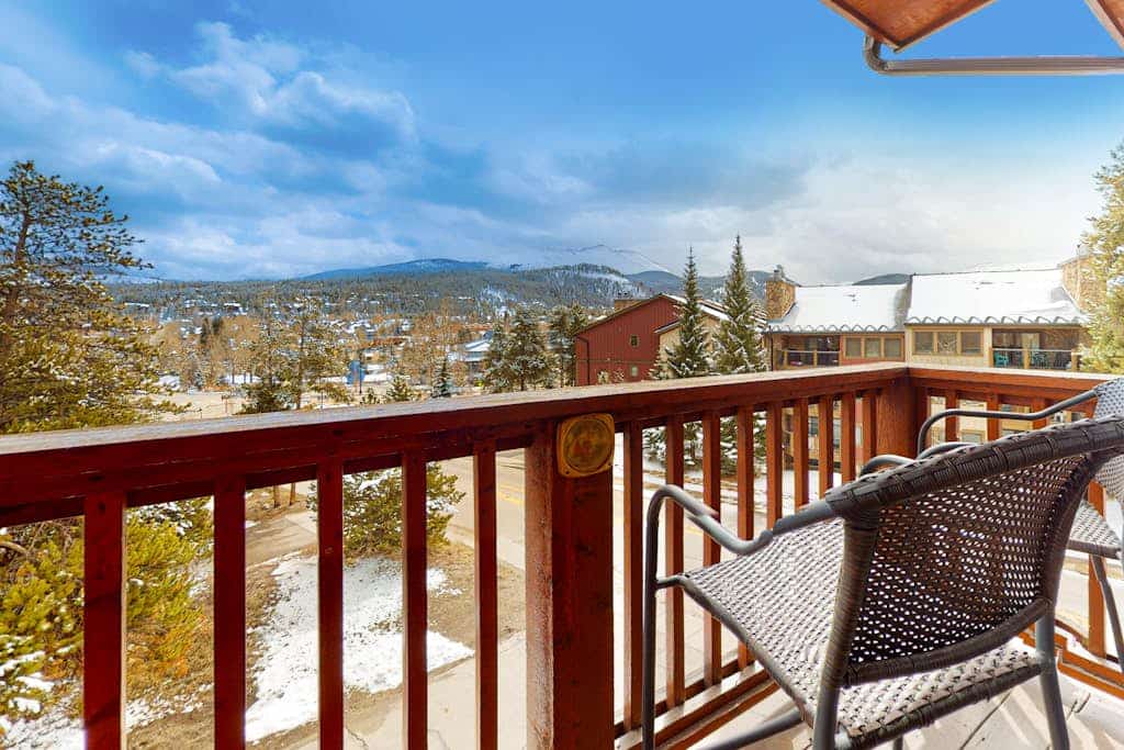 Ski-in/out condo with mountain views, fireplace, hot tub, & gym