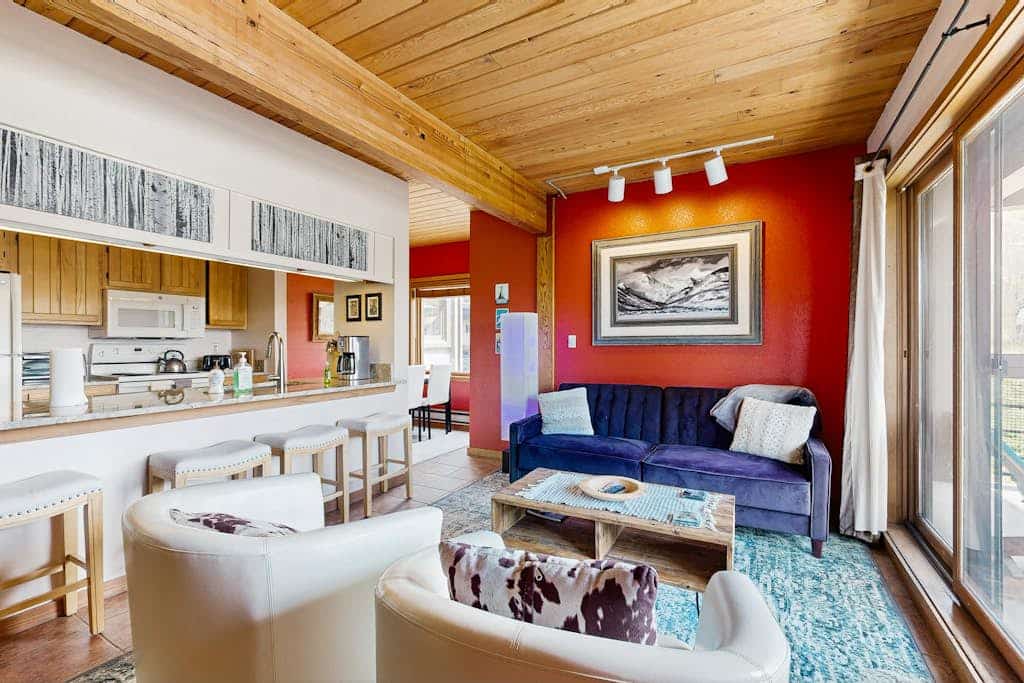 Cozy mountain condo with stunning views and easy access to ski lifts