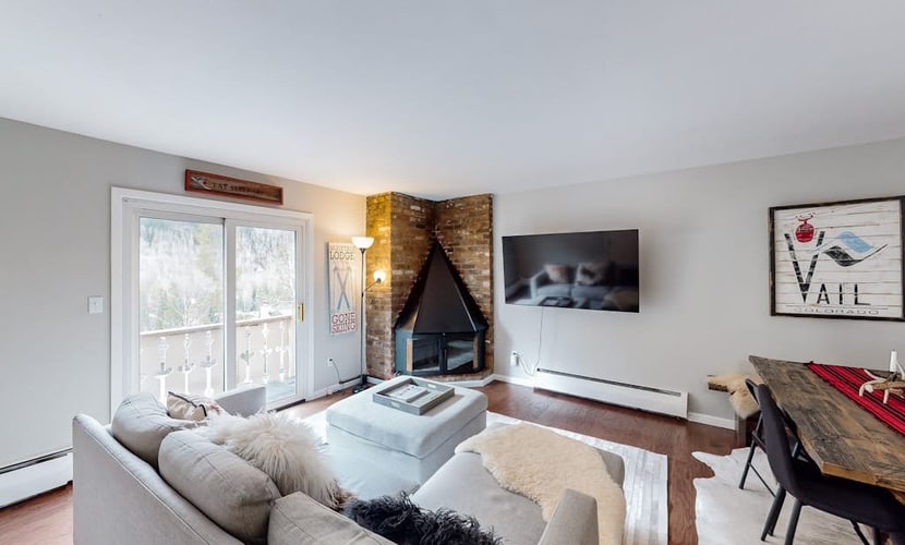 Mountain Views at Vail East | Fireplace, Desk, Walk to Vail Shuttle & Trails