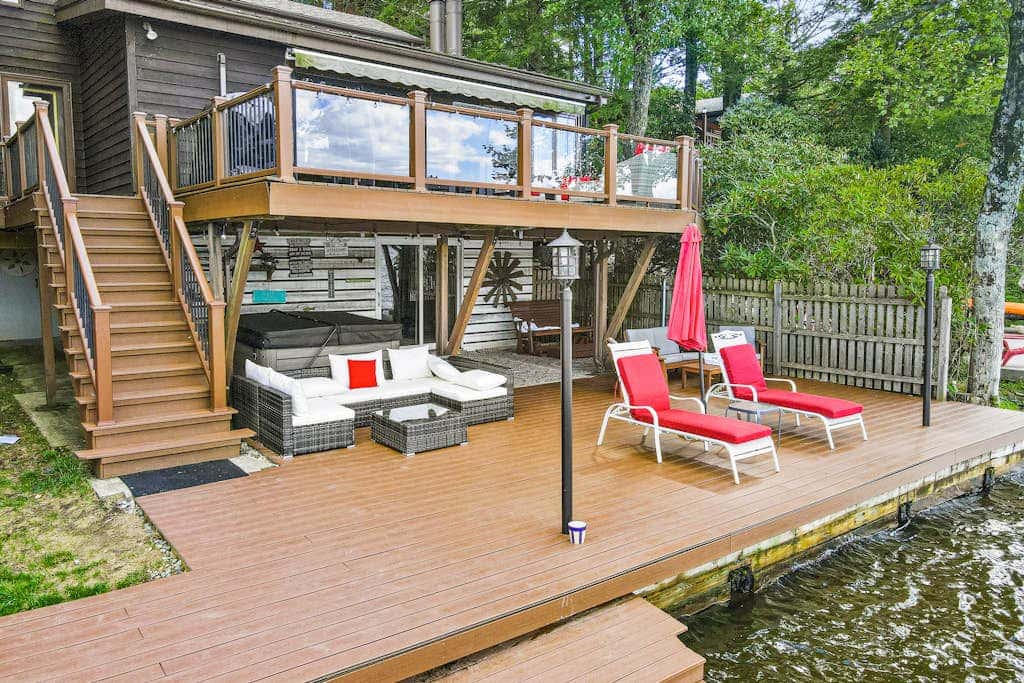 Charming lakefront home with dock, firepit, WiFi