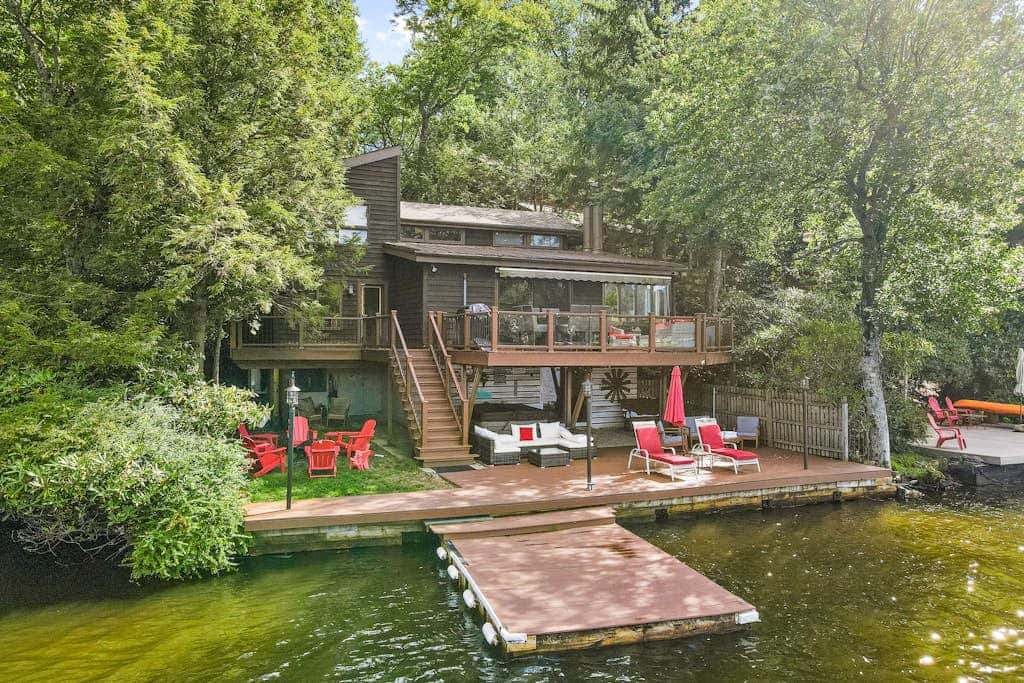 Charming lakefront home with dock, firepit, WiFi