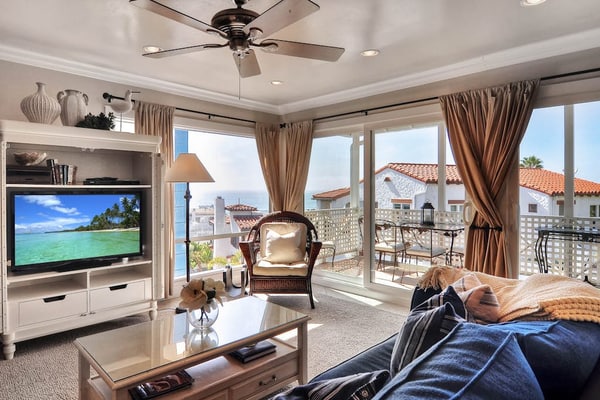 Four condos in the same building, just one block from beach & pier