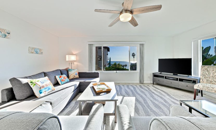 Sunny condo with gorgeous ocean & pier views & covered parking - walk to beach