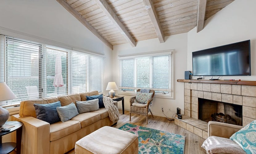 Lovely home with furnished patio, grill & ocean views - close to the beach