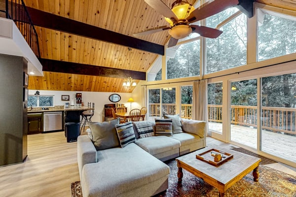 Enchanting lake retreat with fireplace, games, & great deck views - dog-friendly