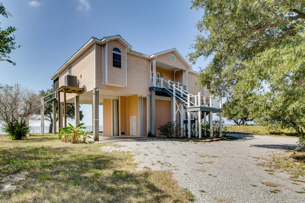 Private Beach & Views! Stilted Ocean Springs Home