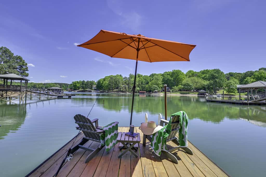 Dock & Pavilion! Lake Norman Retreat on Quiet Cove
