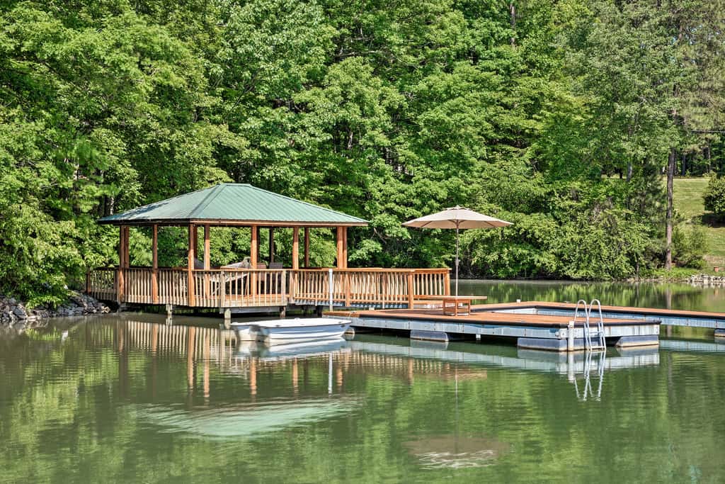 Dock & Pavilion! Lake Norman Retreat on Quiet Cove