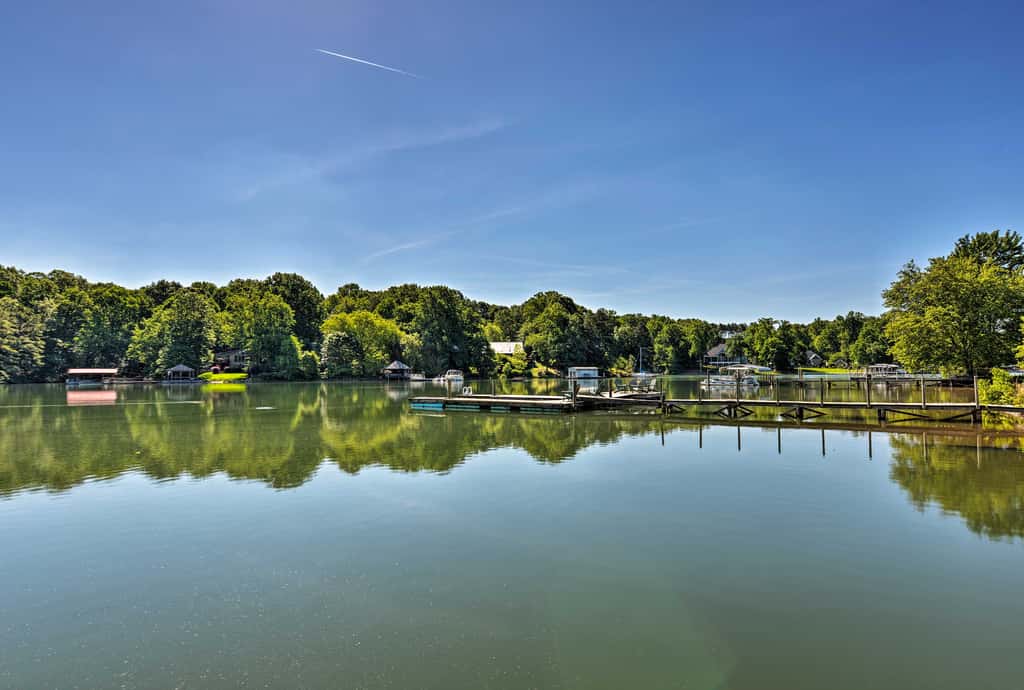 Dock & Pavilion! Lake Norman Retreat on Quiet Cove